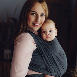 Graphite Slate Moonstone Baby Wrap 4.6 m – from the first days of life