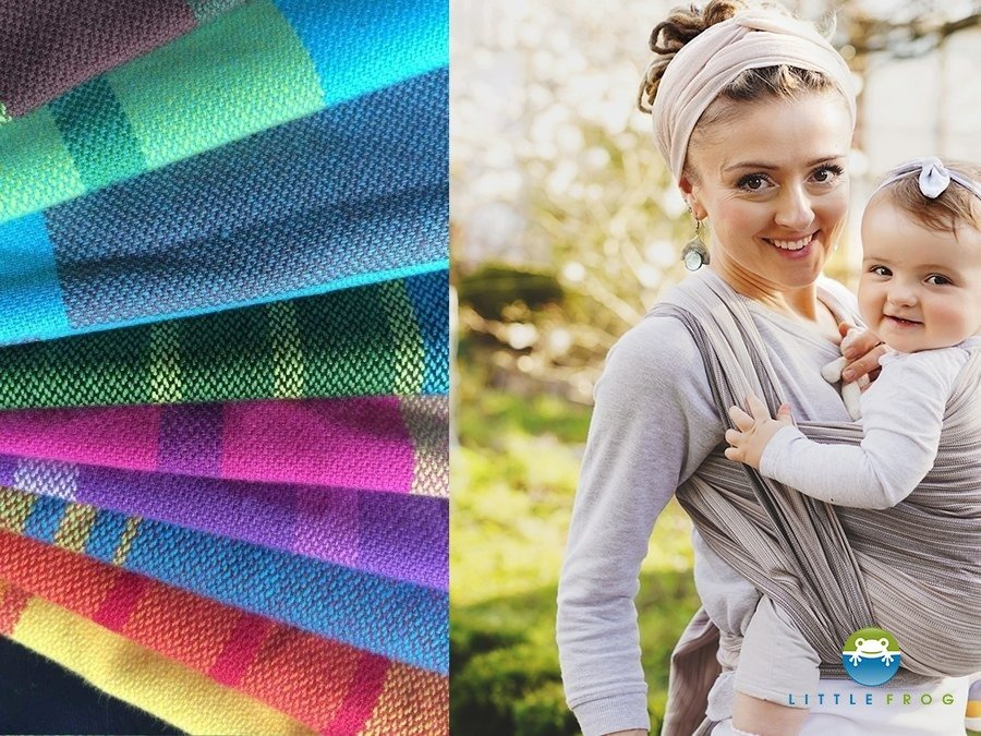 Scraps / fabric ends Little Frog wraps - 60-150cm QUARTZ (price per 1 kg)