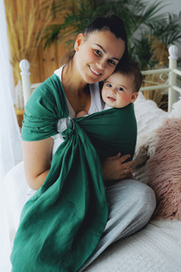 Ring Sling Pure Linen Pine - taille S (1,7 m) DEMO