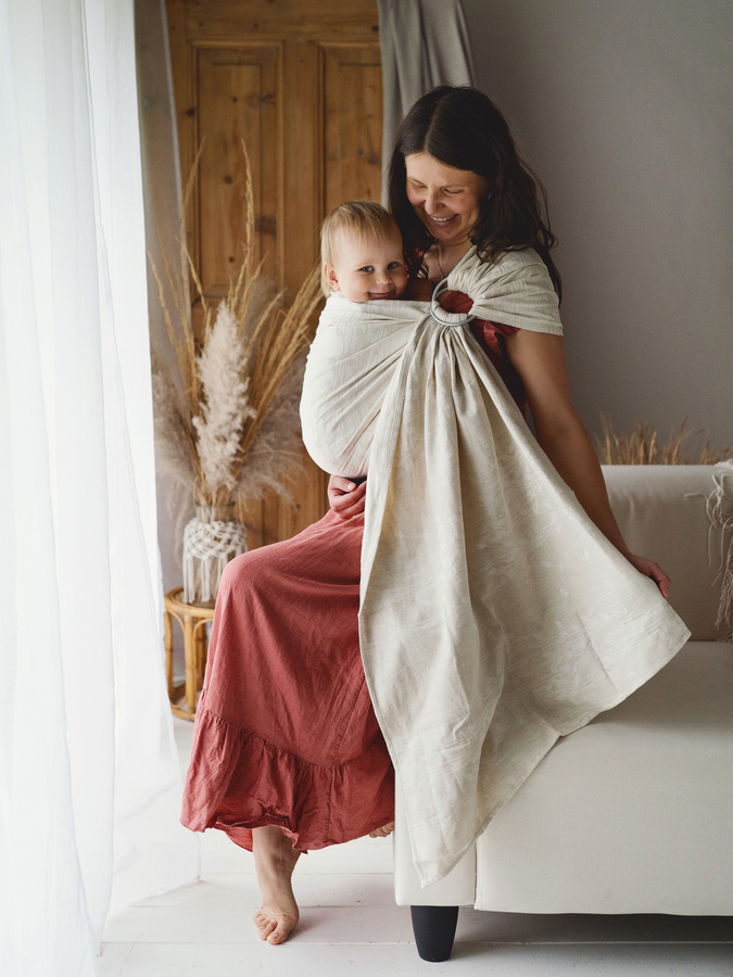 Ring Sling Linen Summer Meadow - taille S (1,7 m)