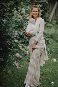 Écharpe de portage Linen Summer Meadow - taille 4 / 2e choix