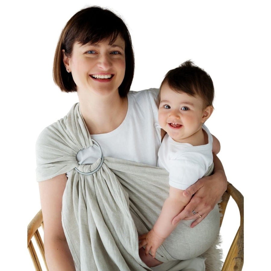 Ring Sling Pure Linen Greige - taille M (2 m)