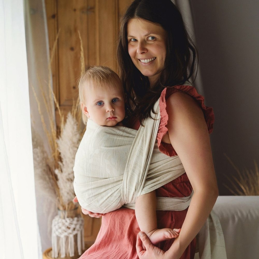 Écharpe de portage Linen Summer Meadow - taille 4 / 2e choix