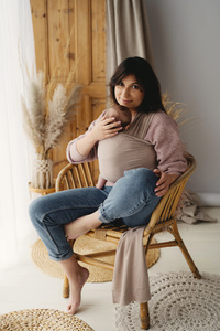 Stretchy Baby Sling Royal Beige DEMO