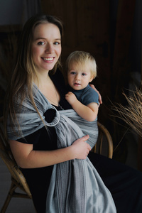 Ring sling TENCEL™ Silver Path - size S (1,7 m)