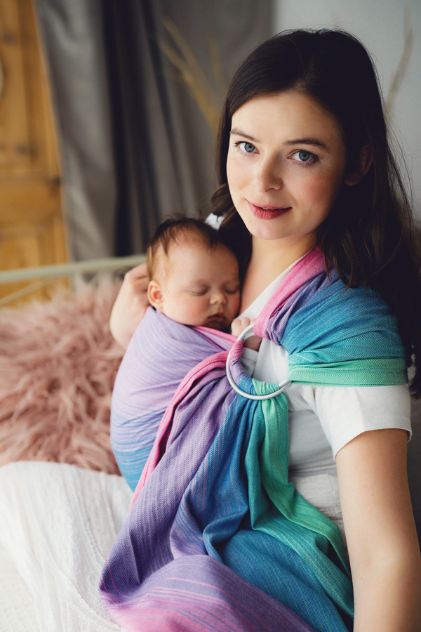 Bamboo Zircon M DEMO  – écharpe ring sling colorée et respirante, idéale pour l’été