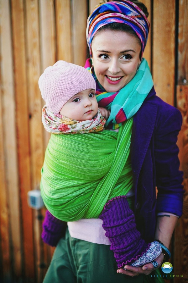 Écharpe de portage Little Frog - Olivine taille 7 /2e choix