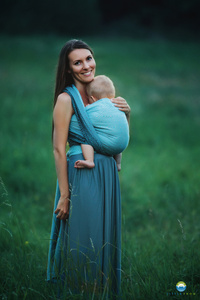 Little Frog Baby Sling - Stormy Cube size 8