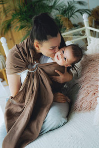 Ring sling Pure Linen Bali Wood - size S (1,7 m) DEMO