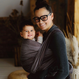 Brown Bronzite baby wrap – a universal choice for everyday babywearing, size 6