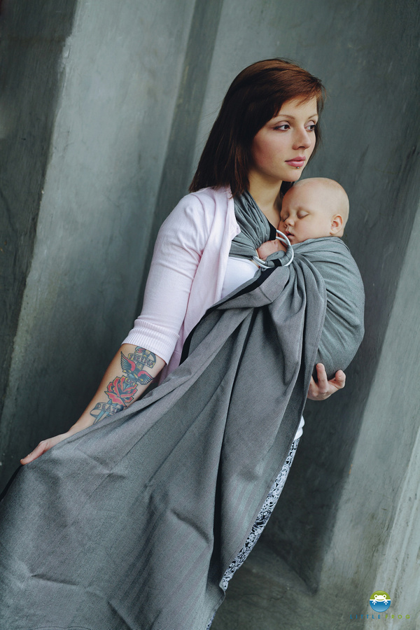 Ring Sling Graphite Herringbone - taille M (2m)