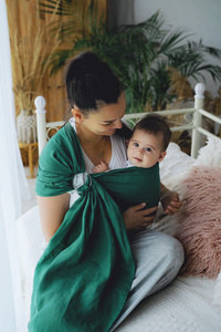 Ring sling Pure Linen Pine - size S (1,7 m) DEMO