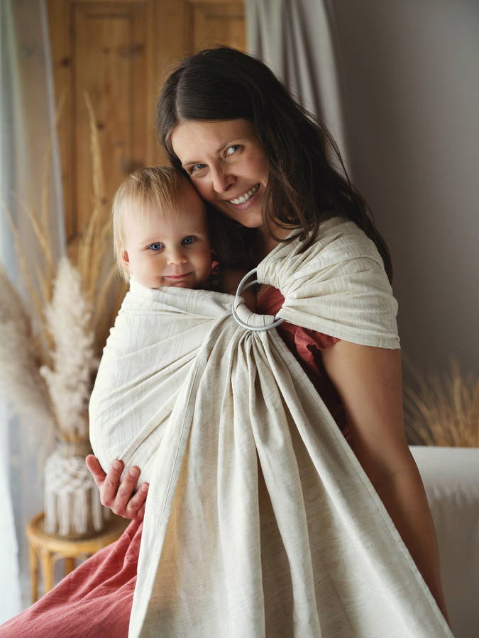 Ring Sling Linen Summer Meadow - taille S (1,7 m)