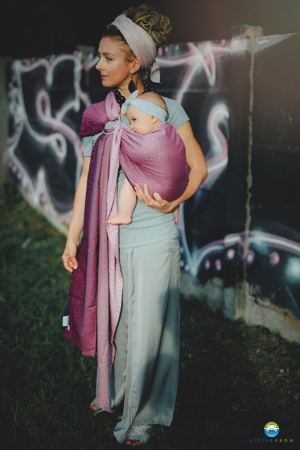 Ring sling TENCEL™ Peony Cube - size M (2 m) /2nd class