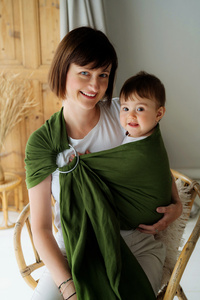 Ring Sling Pure Linen Moss - taille M (2 m)