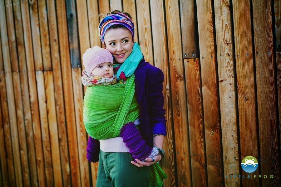 Écharpe de portage Little Frog - Olivine taille 7 /2e choix