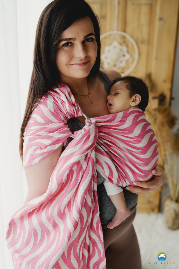 Ring sling Fuchsia Waves - size M (2 m)