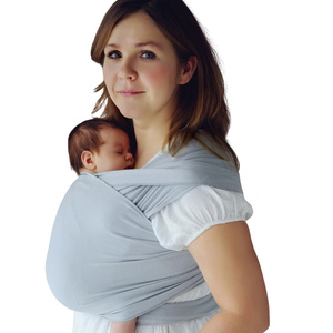 Écharpe extensible Misty Grey DEMO – gris clair en coton pour bébé dès la naissance