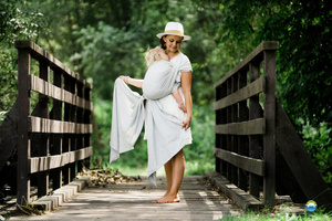 Baby Sling Linen Silver Wildness size 6 DEMO